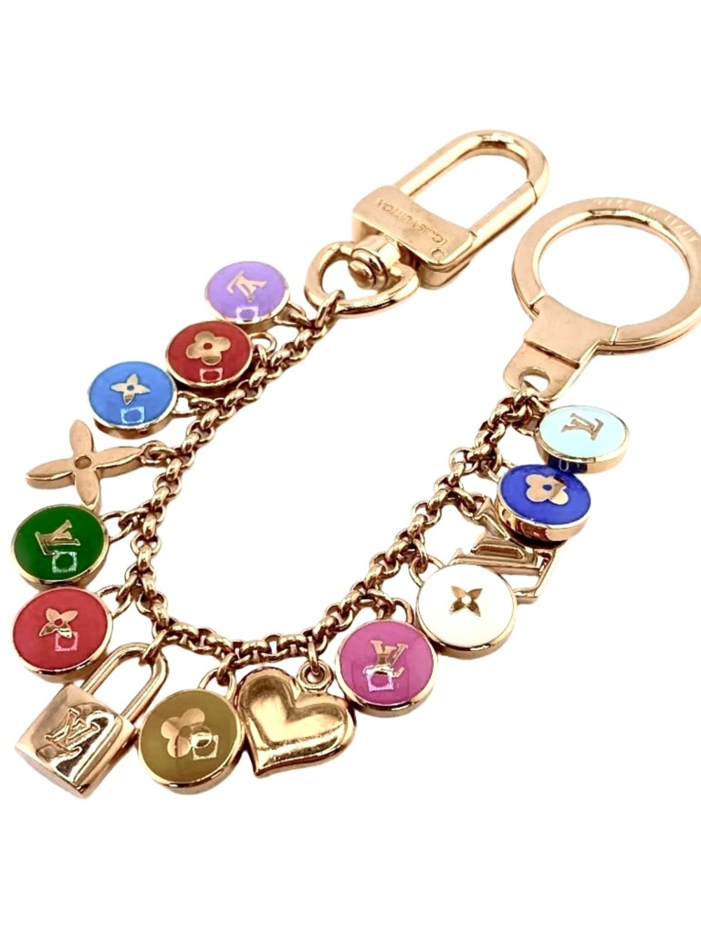 Louis Vuitton Vintage Classic Golden Multi Color Key/Charm
